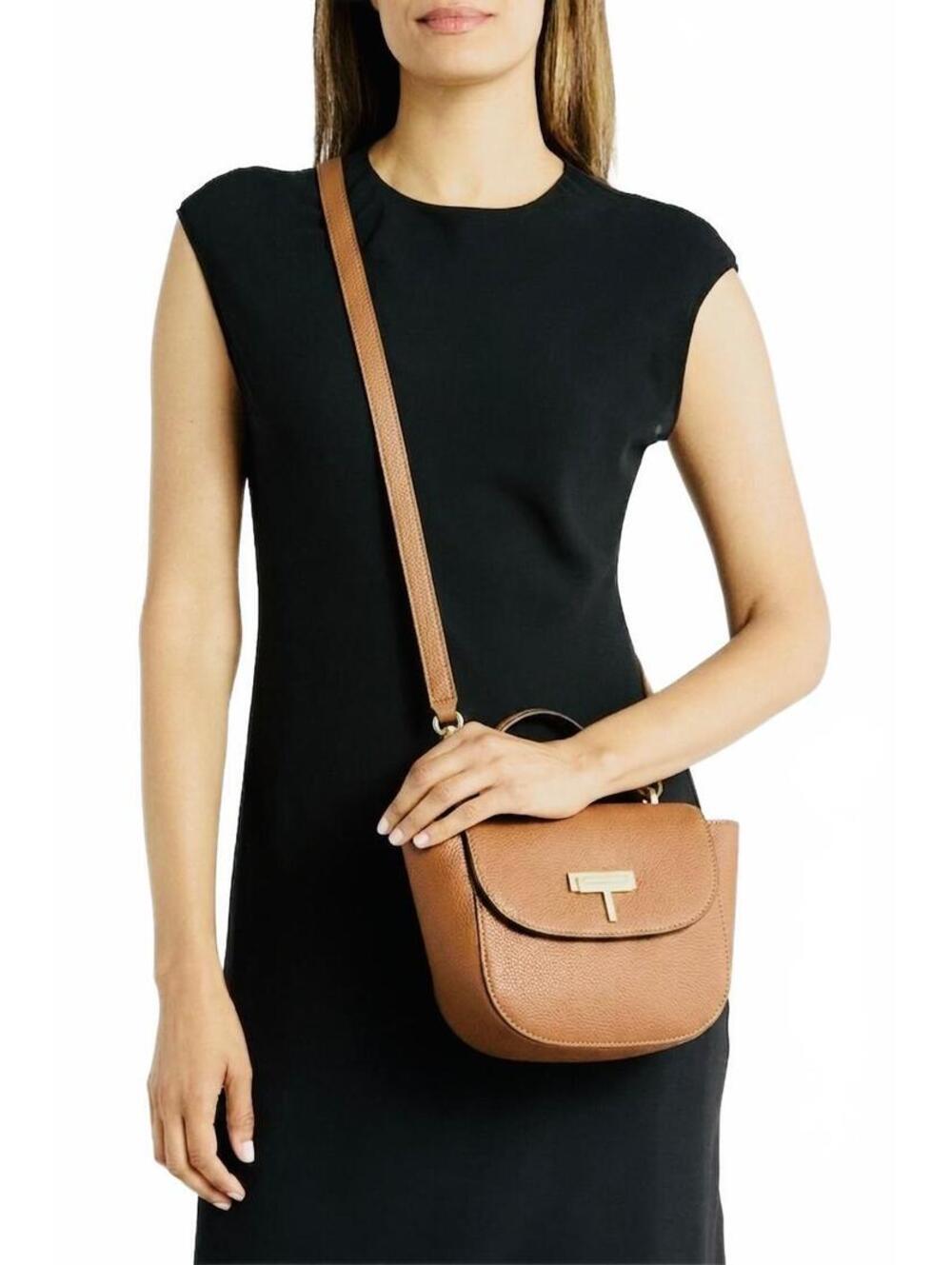 T Tahari Ariana Faux Leather Crossbody Bag NWT